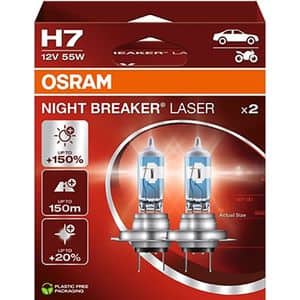 Bec auto OSRAM Night Breaker Laser, 55W, 12V, H7, 2buc