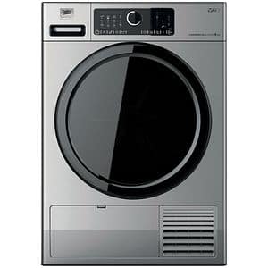 Uscator de rufe BEKO PROFESSIONAL AWZ 8HPS/PRO BP, Pompa de caldura, 8 kg, 15 programe, Clasa D, argintiu