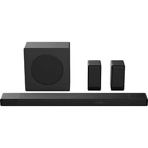 Soundbar HISENSE AX5140Q, 5.1.4, 600W, Bluetooth, Subwoofer Wireless, Dolby Atmos, negru
