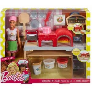 Set papusa BARBIE Pizzerie MTFHR09, 3 ani+, multicolor