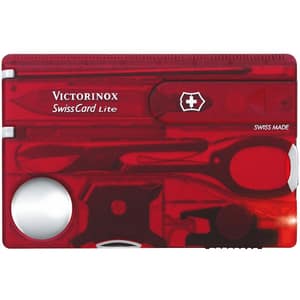 Card multifunctional VICTORINOX SwissCard Lite 0.7300.T, 13 functii, ABS, rosu