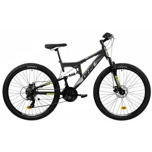 Bicicleta MTB DHS Terrana 2743 FS M, 27.5", roata 27.5", 21 viteze, schimbator Shimano, frana disc mecanica, gri