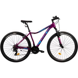 Bicicleta MTB DHS Terrana 2922 S, roata 29", 21 viteze, schimbator Shimano, frana V-brake, violet