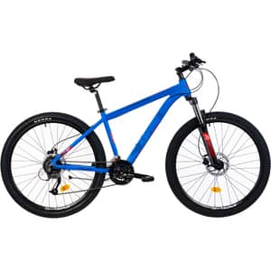 Bicicleta MTB DHS Terrana 2727 S, roata 27.5", 24 viteze, schimbator Shimano, frana disc mecanica, albastru