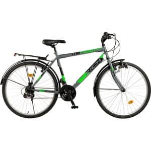 Bicicleta de oras RICH Meridian R2635A, roata 26", 18 viteze, schimbator Saiguan, frana V mecanica, gri