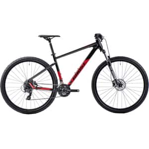 Bicicleta MTB GHOST Kato XS, roata 27", 7 viteze, schimbator Shimano, frana disc hidraulica, rosu-negru
