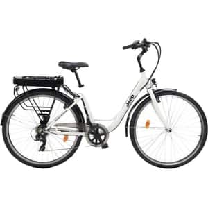 Bicicleta asistata electric JEEP City E-Bike JE-C28L, roata 28", motor 250W, viteza max 25 km/h, alb