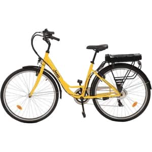 Bicicleta asistata electric JEEP City E-Bike JE-C28L, roata 28", motor 250W, viteza max 25 km/h, galben