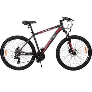 Bicicleta MTB MYRIA MY7245GR Sole, roata 27.5", 21 viteze, schimbator Shimano, frana disc hidraulica, gri-rosu
