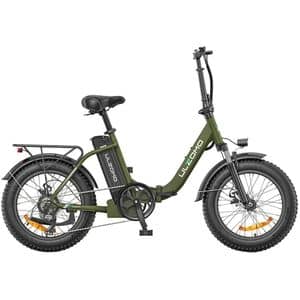Bicicleta asistata electric ULZOMO Dolphin, roata 20", motor 350W, viteza maxima 25km/h, verde