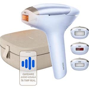 Epilator IPL PHILIPS Lumea 9900 Pro BRC333/00, 450.000 de impulsuri, 3 accesorii, albastru