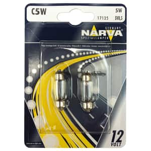 Bec auto halogen NARVA 171254000, C5W, 12V, 5W, SV8, 5-8 blister 2 bucati