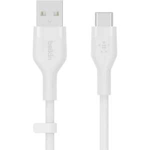 Cablu date BELKIN CAB008bt1MWH, USB-A - USB-C, 1m, alb