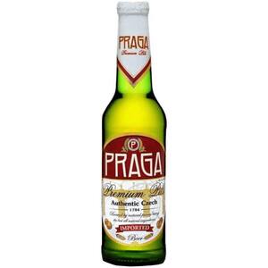Bere blonda Praga Premium Pils bax 0.33L x 6 sticle