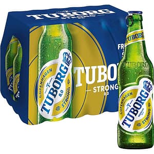 Bere blonda Tuborg Strong bax 0.33L x 24 sticle