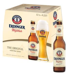 Bere blonda Erdinger Weissbier Bottle bax 0.33L x 12 sticle