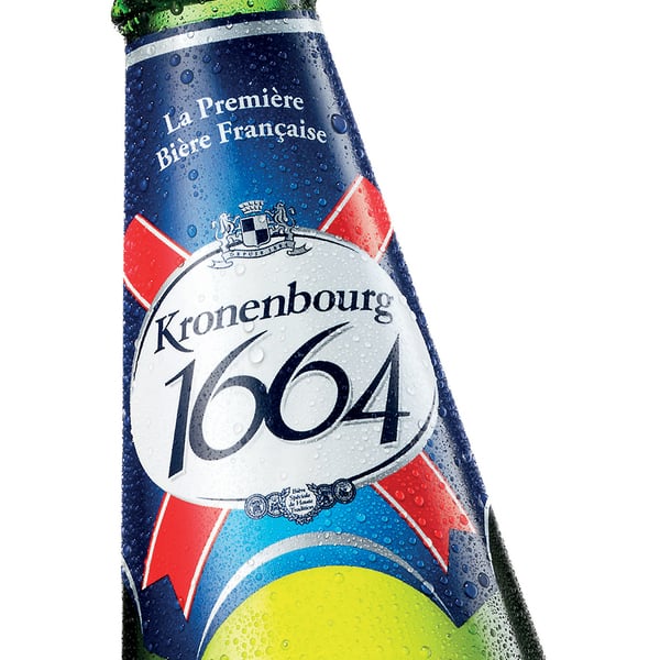 Bere blonda Kronenbourg 1664 bax 0.33L x 24 sticle