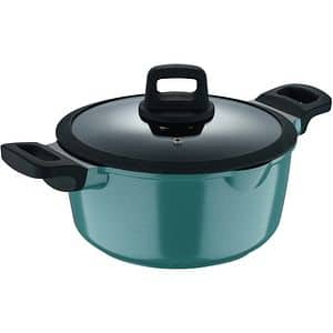 Cratita cu capac BERGNER Vibrance BG-57266-BLL-RO, 5l, 24cm, aluminiu, turcoaz