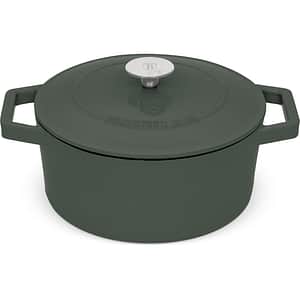 Cratita BERLINGER HAUS Matte Green BH/6544, 24cm, 4.35l, fonta, verde