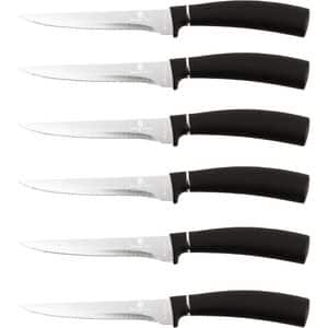 Set cutite friptura BERLINGER HAUS BH2815, 6 piese, otel, 11.5cm, negru