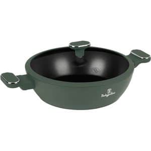 Cratita joasa cu capac BERLINGER HAUS BH 8163, 28 cm, aluminiu, verde mat