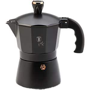 Espressor aragaz BERLINGER HAUS Black-Rose Gold BH8561, 6 cesti, 300 ml, negru