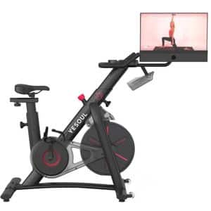 Bicicleta fitness YESOUL G1M Plus, 100 trepte, greutate maxima suportata 120 kg, negru