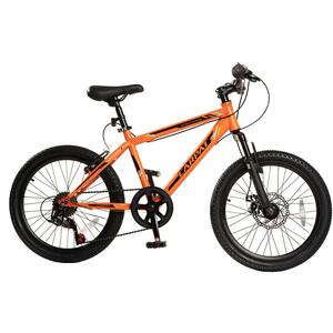 Bicicleta copii MTB CARPAT C2012A, roata 20", 7 viteze, frana fata pe disc, frana spate V-brake, portocaliu