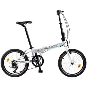 Bicicleta pliabila CARPAT C2068B, roata 20", 7 viteze, schimbator Sunrun, frana V mecanica, alb