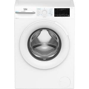 Masina de spalat rufe frontala slim BEKO BM3WFU48415WW ES, EnergySpin, SteamCure, 8 kg, 1400rpm, Clasa A, alb