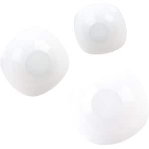 Set boluri MYRIA MC4045, 3 piese, sticla opal, alb