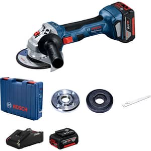 Polizor unghiular (flex) BOSCH Professional GWS 180-LI 06019H9021, 18V, 2 acumulatori 4Ah, 125mm, 11000RPM, motor brushless, valiza transport