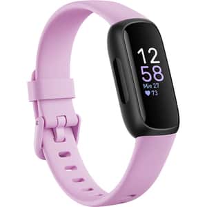 Bratara fitness FITBIT Inspire 3, Android/iOS, silicon, Lilac Bliss / Black