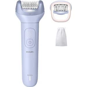 Epilator PHILIPS Seria 8000 BRE708/00, 32 pensete, 2 viteze, 2 accesorii, acumulator, mov