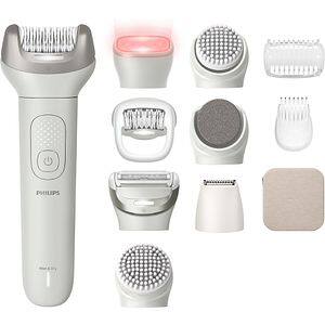Epilator PHILIPS Seria 9900 BRE750/00, 32 pensete, 2 viteze, 10 acesorii, acumulator, gri