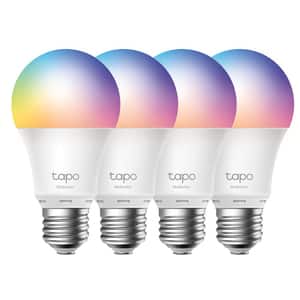 Set 4 becuri LED Smart TP-LINK Tapo L530E4B, E27, 9W, 806lm, Wi-Fi, lumina variabila, compatibil Alexa, Google Assistant