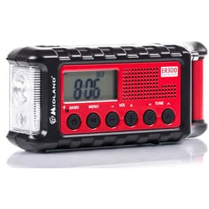 Statie de urgenta Midland ER300 C1173 cu receptor AM/FM, incarcare solara sau dinam