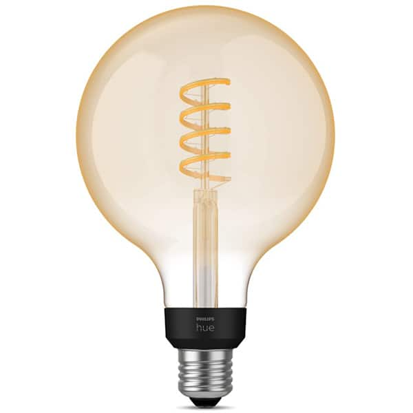 Bec LED Smart Vintage PHILIPS Hue 8719514301542, E27, 7W, 550lm, Bluetooth, lumina calda, compatibil Hue