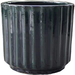 Ghiveci flori VERVE S, ceramica, D 21 cm, verde inchis