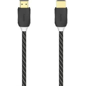 Cablu HDMI HAMA 205444, 4K, Ethernet, 1.5m, placat aur, negru