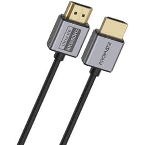 Cablu HDMI PROMATE PrimeLink8K-150, 1.5m, 8K, placat aur, negru