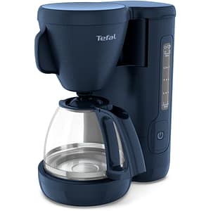 Cafetiera TEFAL Morning CM2M1410, 1.25l, 1000W, 15 cesti, albastru