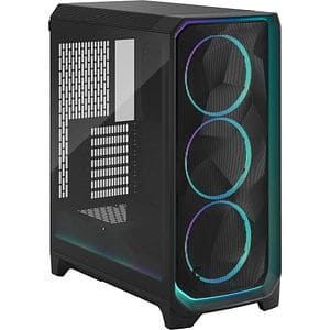 Carcasa PC FRACTAL DESIGN Meshify 3 Ambience Pro RGB Black TG Light Tint, USB Type-C 20Gbps, fara sursa, RGB, negru