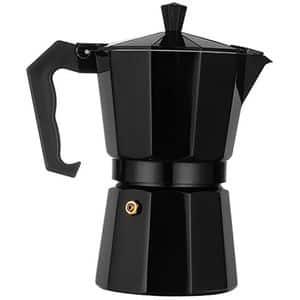 Espressor aragaz MYRIA MC4030, 6 cesti, aluminiu, negru