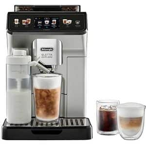 Espressor automat DELONGHI Eletta Explore ECAM 450.65.S, 1.8l, 1450W, 19 bar, 50+bauturi calde si reci, argintiu-negru