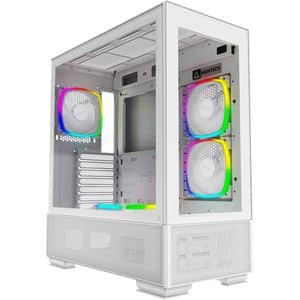 Carcasa PC MONTECH Sky Two, USB Type-C, fara sursa, iluminare ARGB, alb