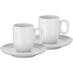 Set cesti WMF Barista Espresso 695939440, 4 piese, portelan, alb