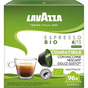 Capsule cafea LAVAZZA Espresso Bio, compatibile Dolce Gusto, 16 capsule, 128g