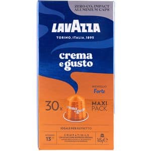Capsule cafea LAVAZZA Crema e Gusto Forte, compatibile Nespresso, 30 capsule, 165g