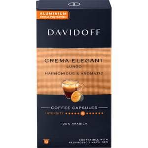 Capsule cafea DAVIDOFF Cafe Crema Lungo, compatibile Nespresso, 10 capsule, 55g